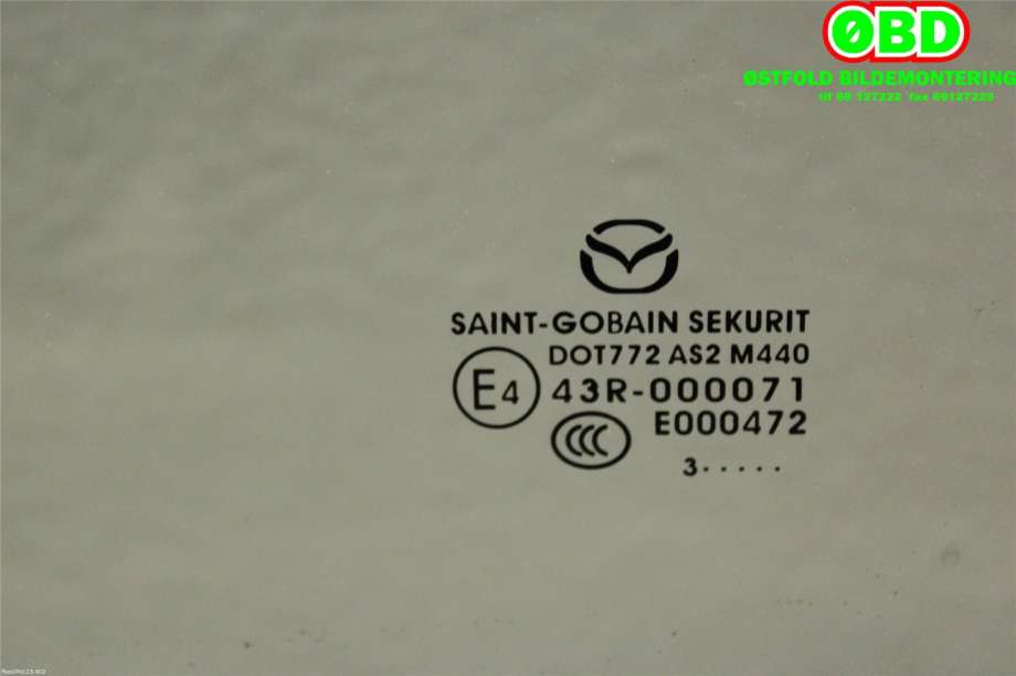 Siderute venstre foran til Mazda 3 2013-2016 (Type III, Fase 1) (MAZDA|BHN959510|)