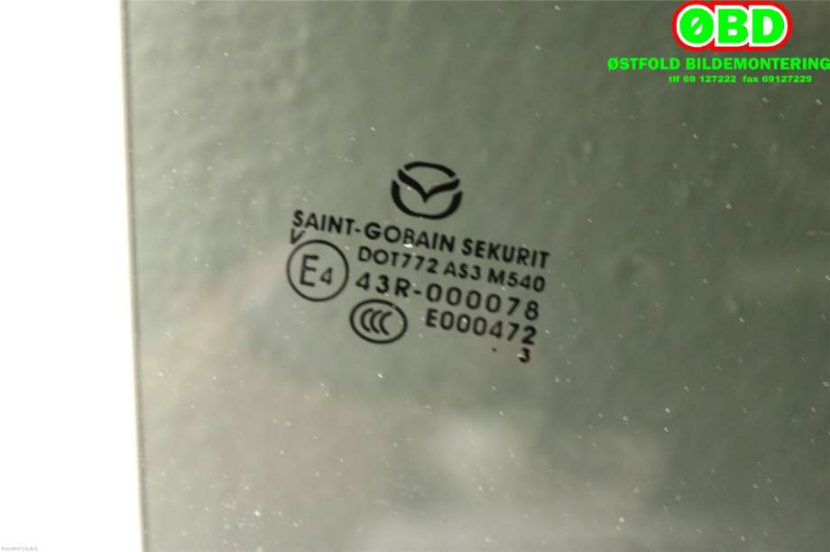 Siderute høyre bak til Mazda 3 2013-2016 (Type III, Fase 1)  (MAZDA|BHS272510|)