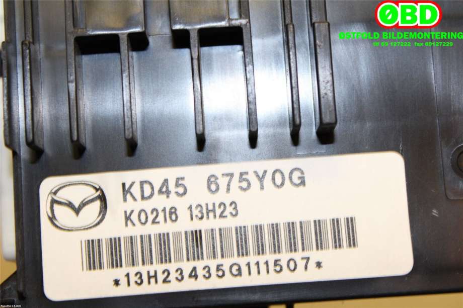 Styreenhet diverse til Mazda 3 2013-2016 (Type III, Fase 1)  (MAZDA|KD45675Y0G|)