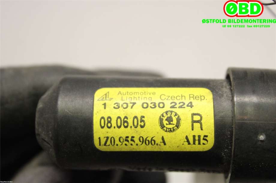 Lyktespylerdyse til Škoda Octavia 2005-2008 (Type II, Fase 1) (SKODA|1Z0 955 966 A||1Z0955966A)