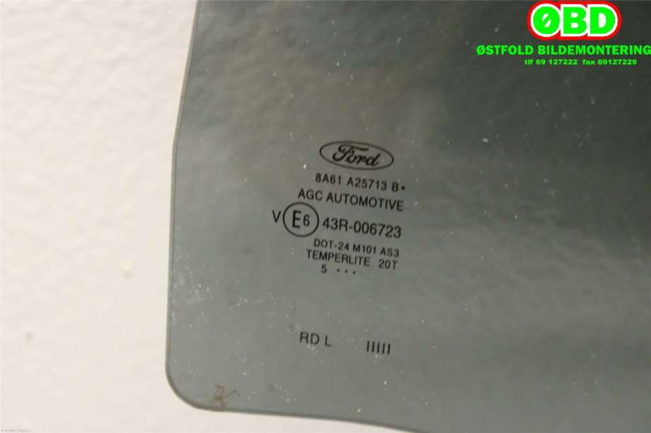 Siderute venstre bak til Ford Fiesta 2013-2017 (Type VI, Fase 2) (FORD|1591453|)