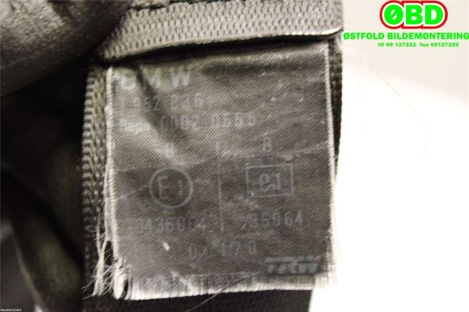 Sikkerhetsbelte bak midtre til BMW 3-Serie 1983-1993 (E30) (E30) (BMW|)