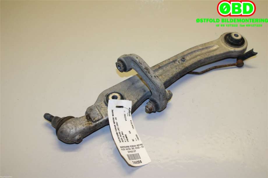 Bærebru høyre foran nedre til Audi A8 2003-2010 (Type II) (AUDI|4E0407151L|)