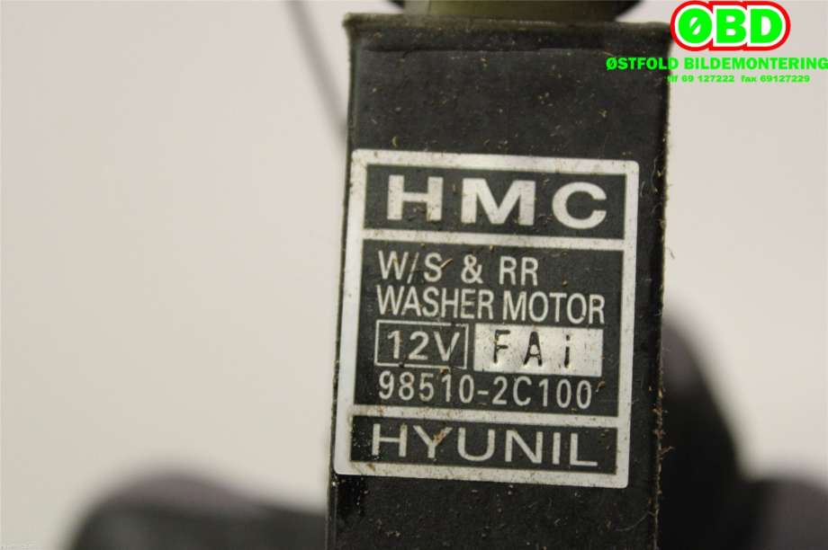 Spylerpumpe foran til Kia Picanto 2010-2011 (Type I, Fase 2) (KIA|985102C100|)