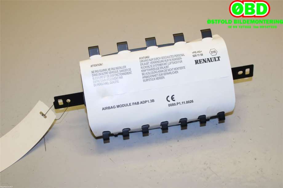 Airbag passasjer til Renault Clio 2012-2016 (Type IV, Fase 1) (RENAULT|985250096R|)