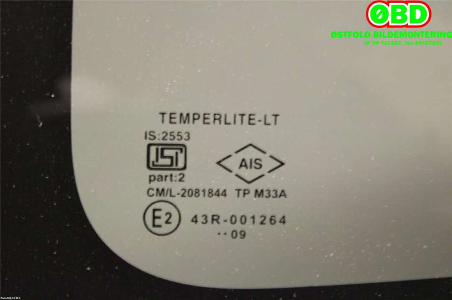 Siderute venstre bak til Nissan Pixo 2009-2013  (NISSAN|823014A00D|)