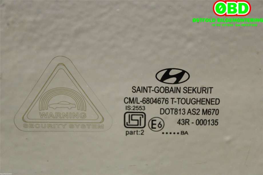 Siderute venstre foran til Hyundai i20 2009-2014 (Type I)  (HYUNDAI|824111J000|)