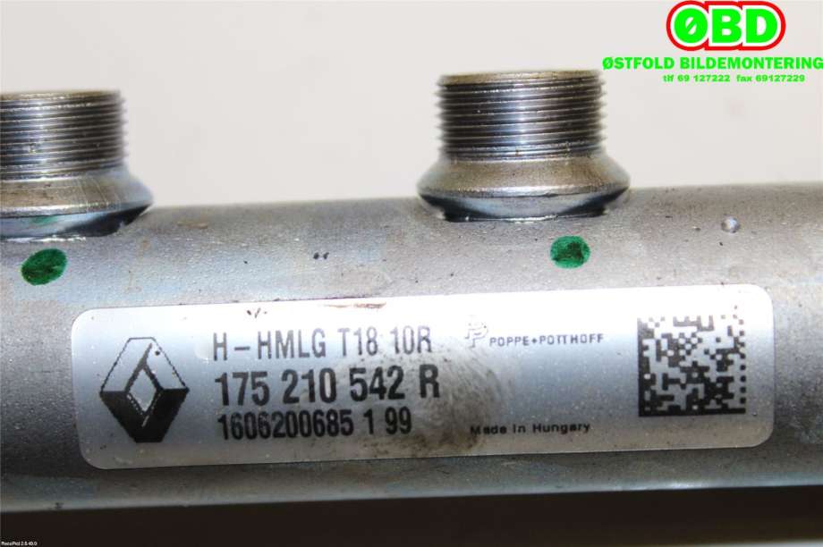 Dyseskinne (fuelrail) til Renault Talisman 2016-->>  (RENAULT|175210542R|)