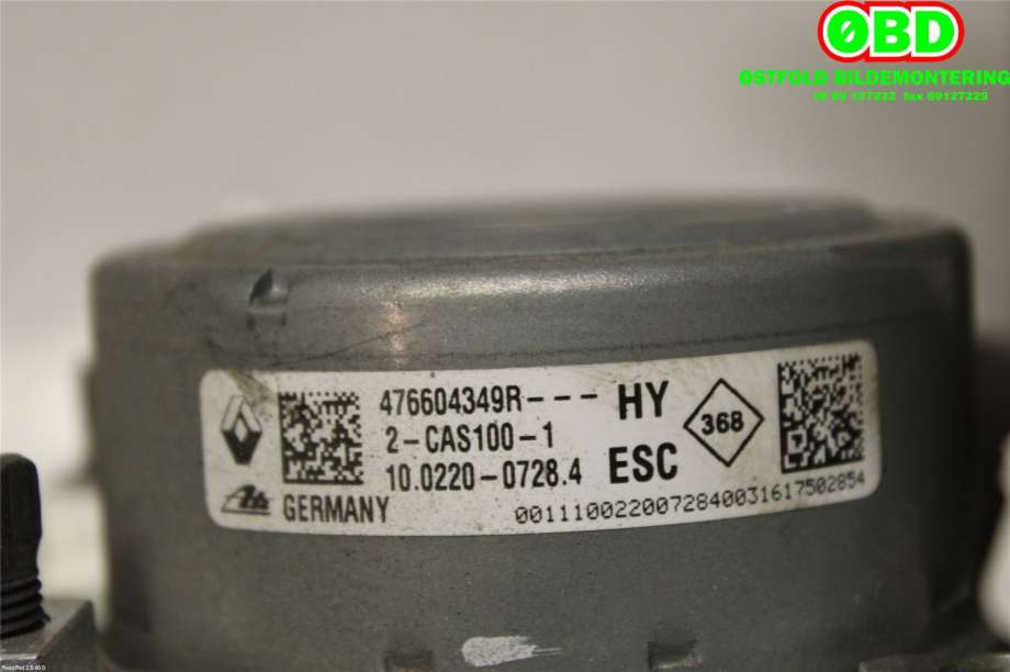 ABS sentral til Renault Talisman 2016-->>  (RENAULT|476609440R||476604349R)