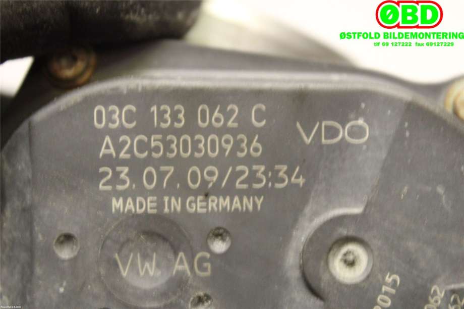 Spjeldhus til VW Golf VI 2008-2012  (VOLKSWAGEN|03C 133 062 C|03C 133 062 T|03C133062C)