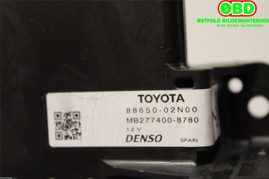Varmeapparat diverse til Toyota Auris 2015-2019 (Type II, Fase 2) (TOYOTA|8865002N00|)