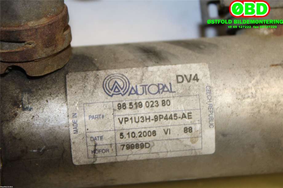 EGR-ventil til Peugeot 207 2006-2012 (PEUGEOT|1618N8|1618PF|)