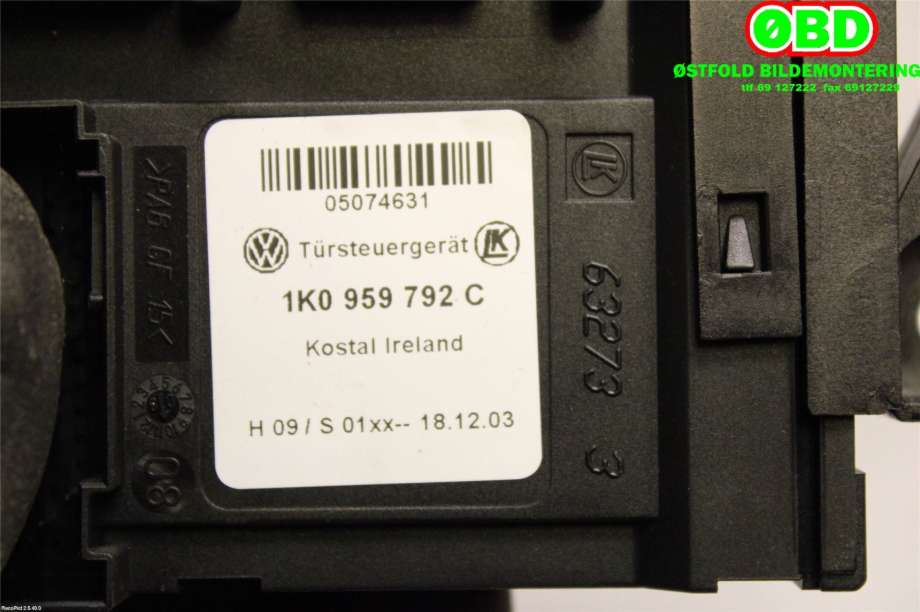 Ruteheis høyre foran til VW Caddy 2004-2010 (Type III, Fase 1)  (VOLKSWAGEN|1T0 959 702 C||1T0959702)