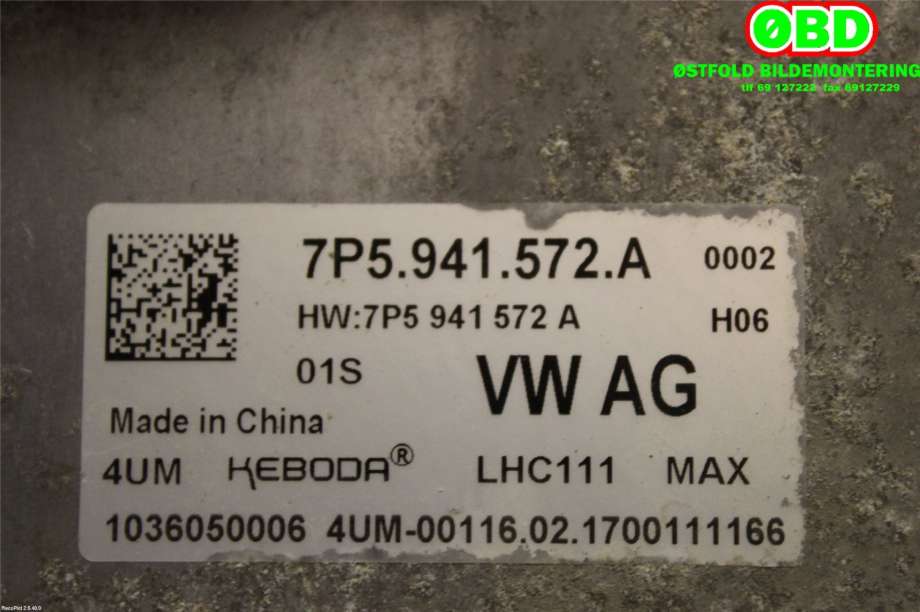 Styreenhet xenon/ballast til VW Golf VII 2012-2017 (Fase 1)  (7P5 941 572 A||7P5941572A)