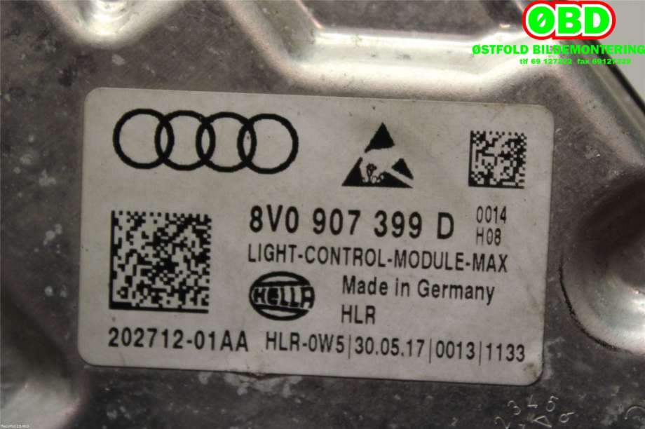 Styreenhet xenon/ballast til VW Golf VII 2012-2017 (Fase 1)  (8V0 907 399 D||8V0907399D)