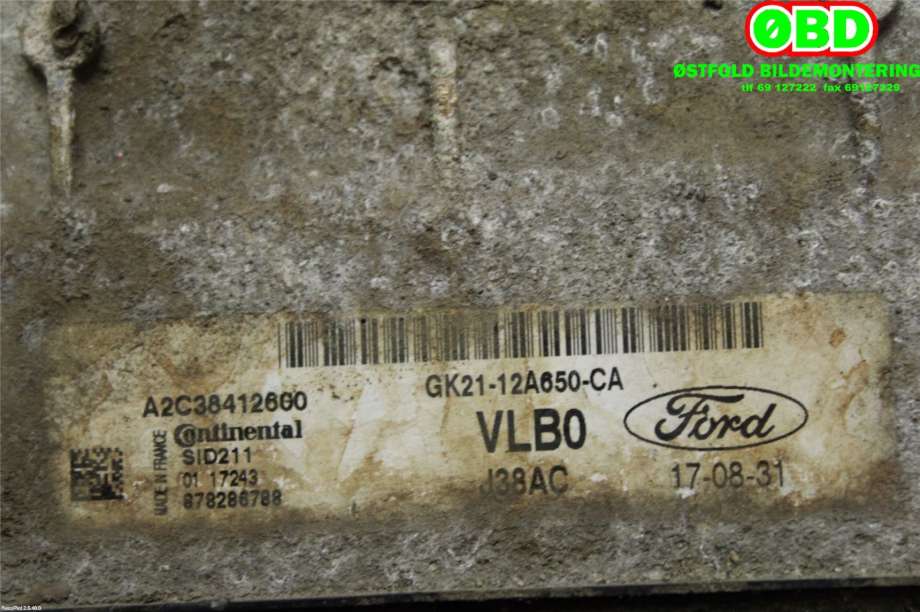 Styreenhet motor til Ford Transit Custom 2013-2023 (Type I)  (FORD|2019756||GK2112A650CA)