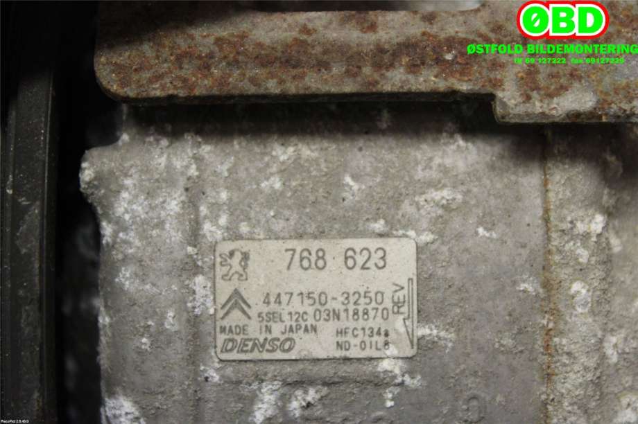 Aircondition kompressor til Citroën C4 2011-2017 (Type II) (CITROEN|9826268480|4471503250|768623)
