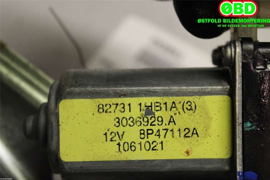 Ruteheis høyre til Nissan Note 2013-2017 (Type II)  (NISSAN|827203VV0A|)