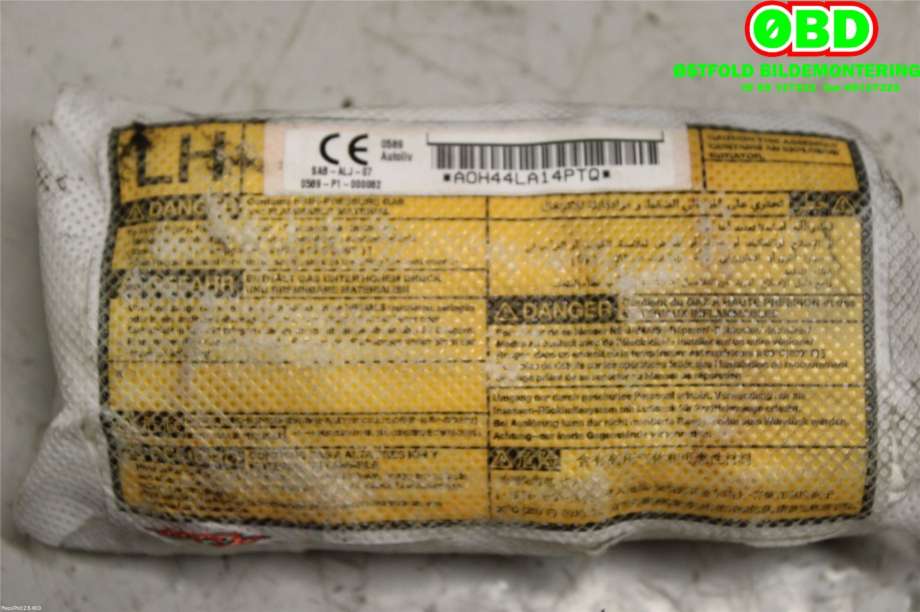 Airbag sidepute venstre til Lexus CT 2010-2020  (LEXUS|7392076010|)
