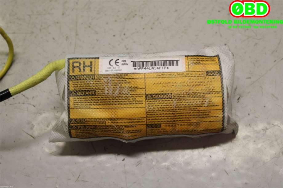 Airbag sidepute høyre til Lexus CT 2010-2020 (LEXUS|7391076010|)