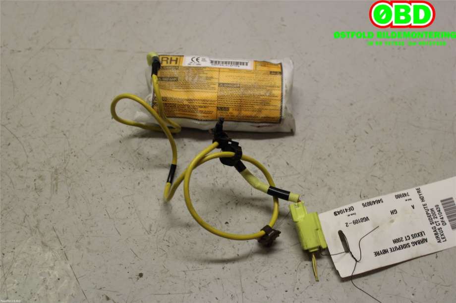 Airbag sidepute høyre til Lexus CT 2010-2020 (LEXUS|7391076010|)