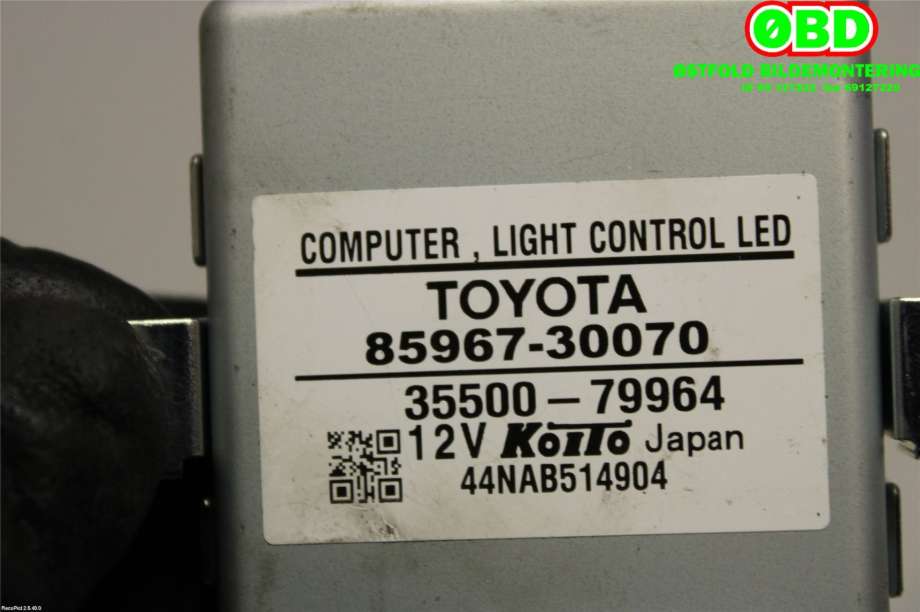 Styreenhet xenon/ballast til Lexus CT 2010-2020  (LEXUS|8110747380|3550079664|8596730070)