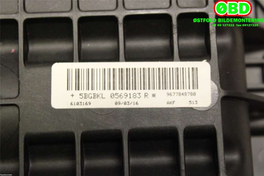 Airbag passasjer til Peugeot 308 2013-2021 (Type II)  (PEUGEOT|9677848780|)