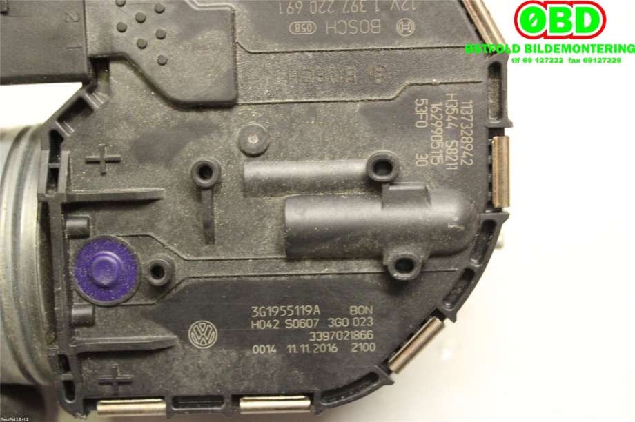 Viskermotor frontrute til VW Passat 2015-2019 (Fase 1) (B8) (B8) (VOLKSWAGEN||1397220662|3G1955119A)