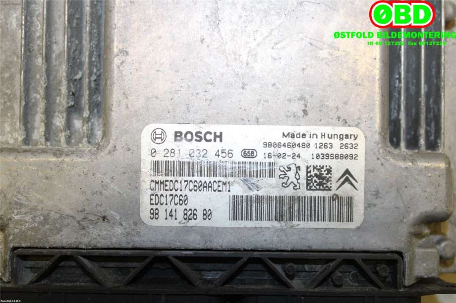 Styreenhet motor til Peugeot 308 2013-2021 (Type II)  (PEUGEOT||9814182680)