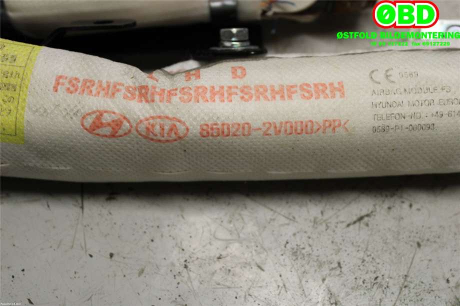 Airbag gardin høyre til Hyundai Veloster 2011-2015 (HYUNDAI|850202V000|)