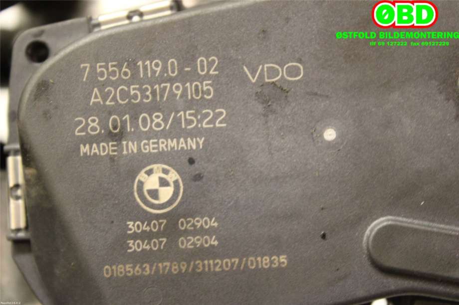 Spjeldhus til BMW 3-Serie 2005-2011 (E90/E91/E92/E93) (E90/E91/E92/E93) (BMW|13 54 7 556 119||7556119)