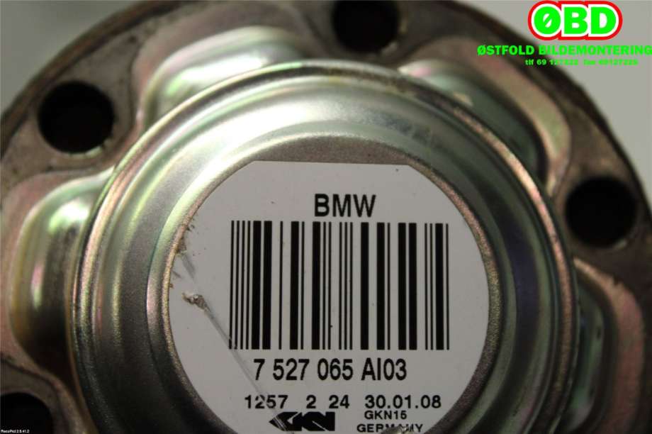 Drivaksel venstre bak til BMW 3-Serie 2005-2011 (E90/E91/E92/E93) (E90/E91/E92/E93) (BMW|33 20 7 568 731|)