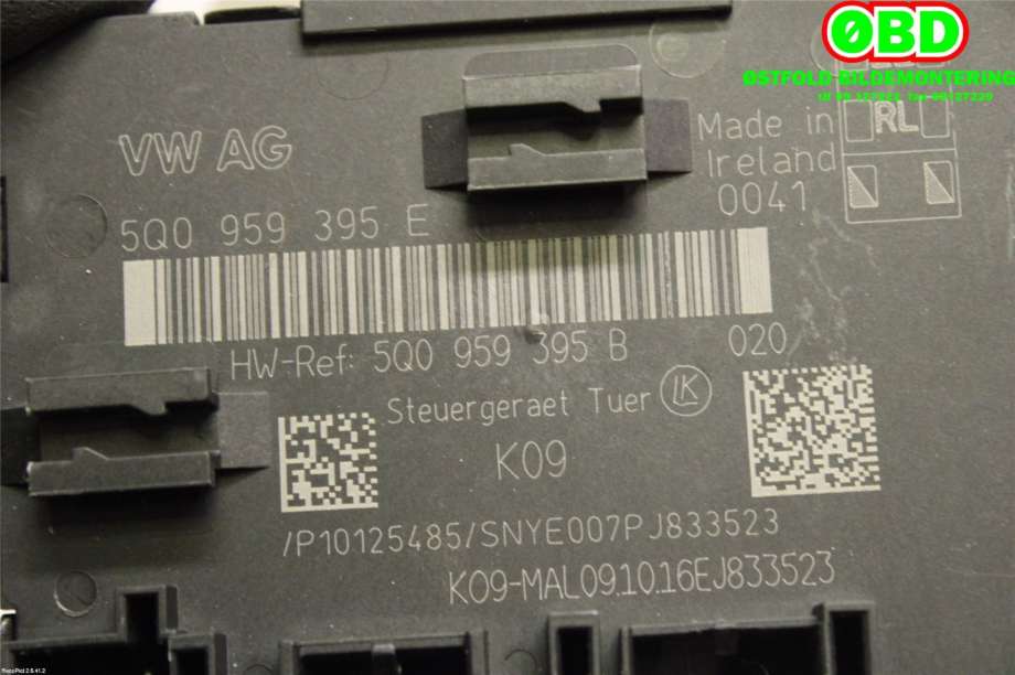 Styreenhet dør venstre foran til VW Passat 2015-2019 (Fase 1) (B8) (B8) (VOLKSWAGEN|5Q0 959 595 E||5Q0959395E)
