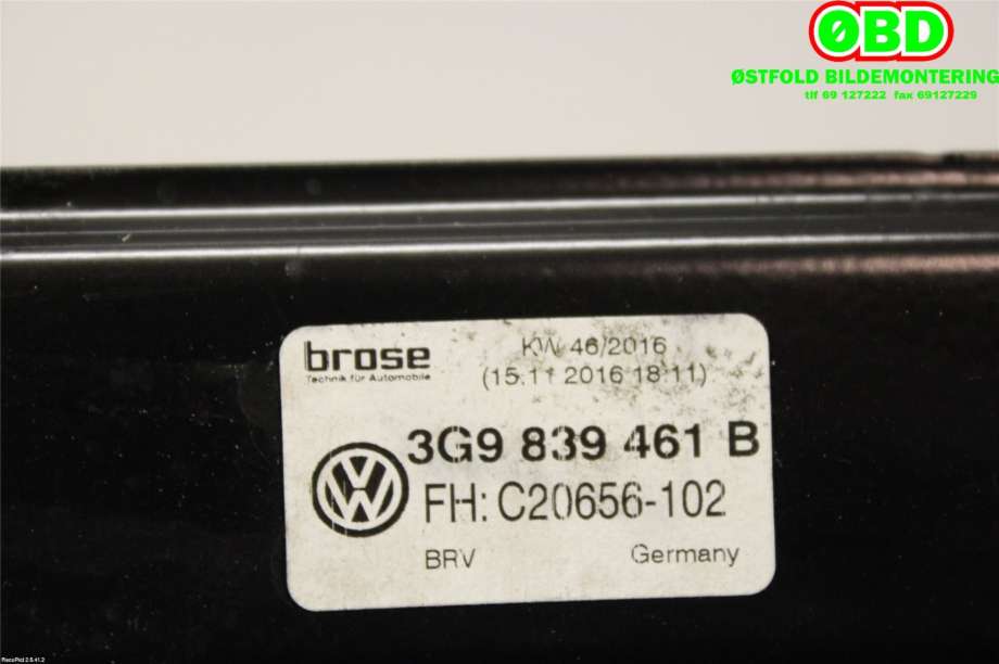 Ruteheis til VW Passat 2015-2019 (Fase 1) (B8) (B8) (VOLKSWAGEN|3G9 839 461 B||3G9839461B)