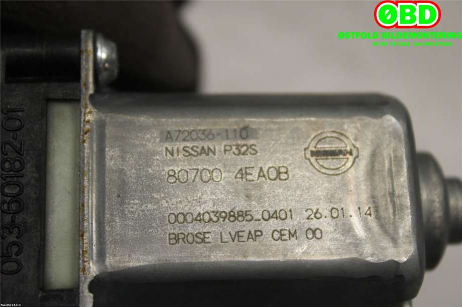 Ruteheis høyre foran til Nissan Qashqai 2014-2021 (Type II)  (NISSAN|807004EA0B|)
