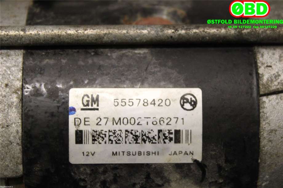 Starter diesel til Opel Astra J 2010-2015  (OPEL|55578420|1202233)
