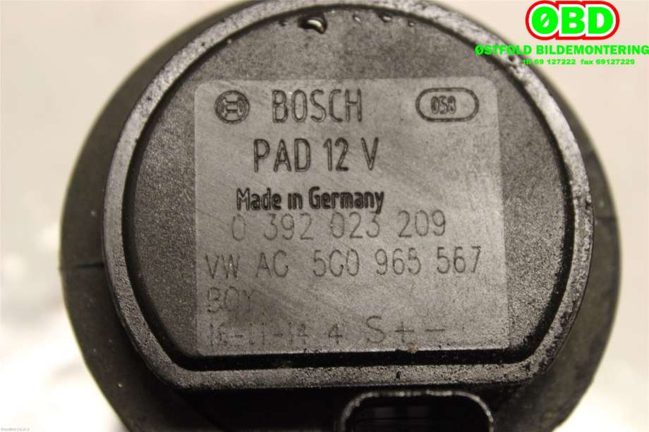 Sirkulasjonspumpe til VW Passat 2015-2019 (Fase 1) (B8) (B8) (VOLKSWAGEN|5G0 965 567|2Q0 965 567 A|5G0965567)
