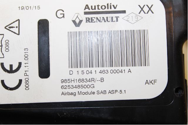 Airbag sidepute venstre til Renault Zoe 2013-2019 (Fase 1) (RENAULT|985H16834R|985H19236R)