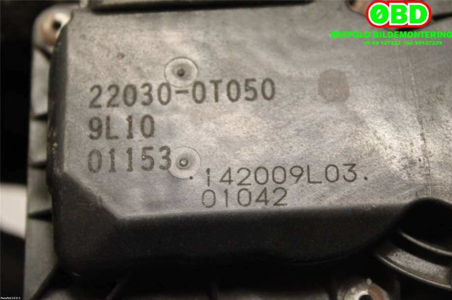 Spjeldhus til Toyota Avensis 2009-2015 (Type III, Fase 1)  (TOYOTA|220300T050|)