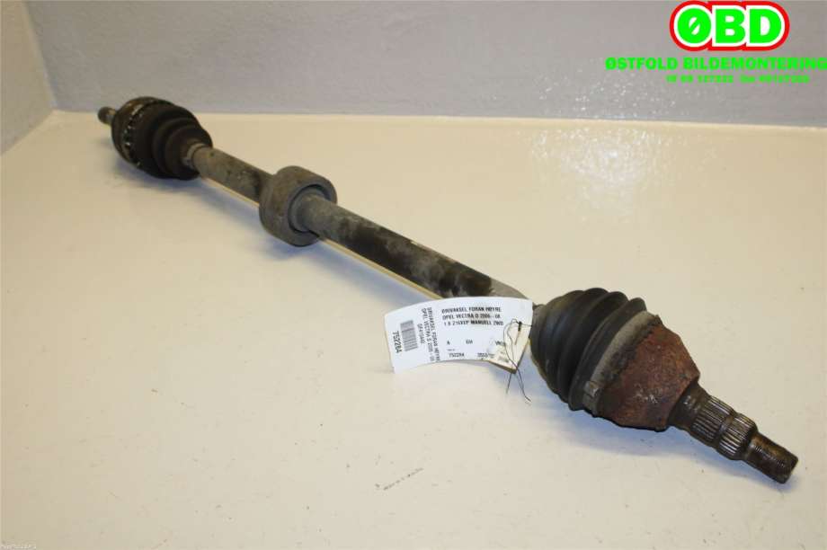 Drivaksel høyre foran til Opel Vectra C 2005-2008 (Type II) (OPEL|13238094|374784|51792343)