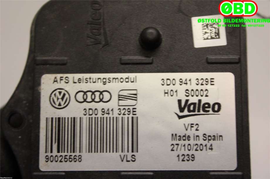 Styreenhet xenon/ballast til VW Golf VII 2012-2017 (Fase 1)  (3D0 941 329 D||3D0941329E)