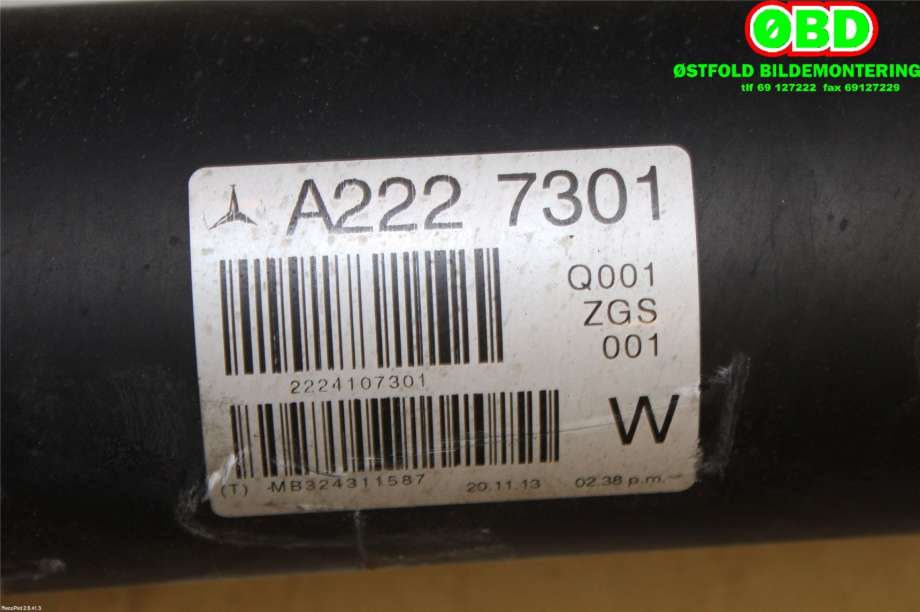 Mellomaksel til Mercedes S-Klasse 2013-2020 (W222) (W222) (MERCEDES|A 222 410 73 01||2224107301)