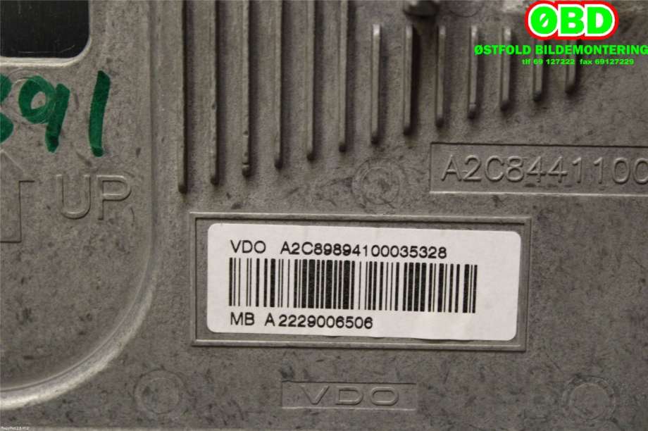 Instrumentpanel til Mercedes S-Klasse 2013-2020 (W222) (W222) (MERCEDES|A 222 900 65 06|A 222 900 35 10|2229006506)