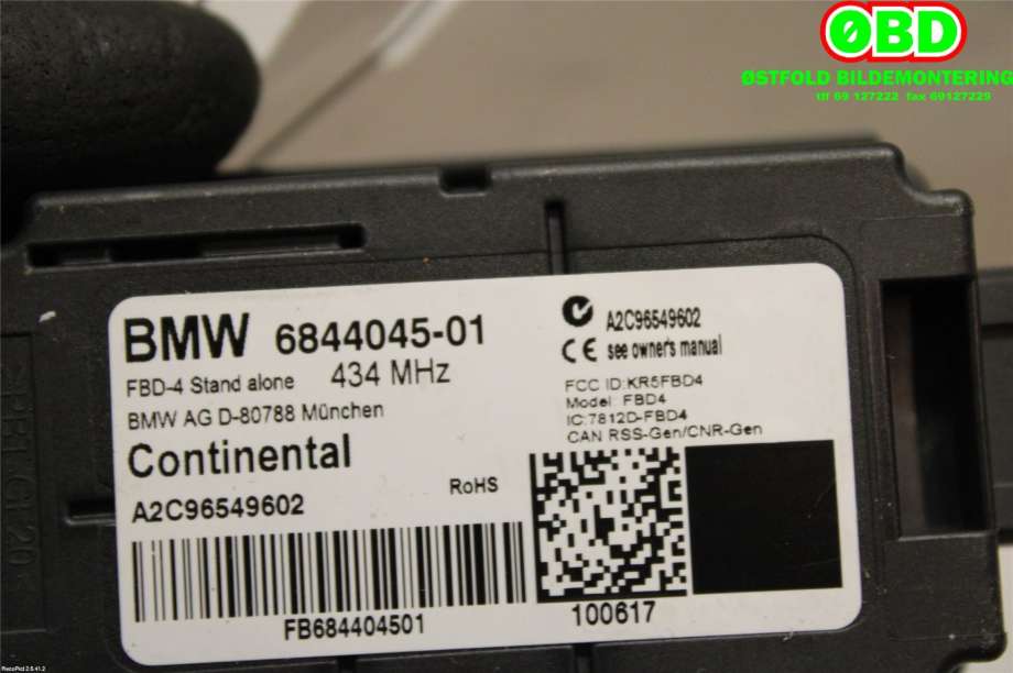 Antenne navigasjon til BMW 5-Serie 2017-->> (G30/G31) (G30/G31) (BMW|61357928461|61 35 7 928 662|6844045)