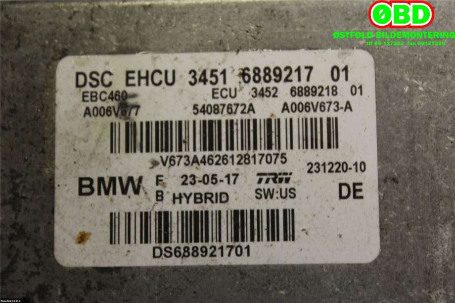 ABS sentral til BMW 5-Serie 2017-->> (G30/G31) (G30/G31) (BMW|34 51 5 A23 423||34516889217)