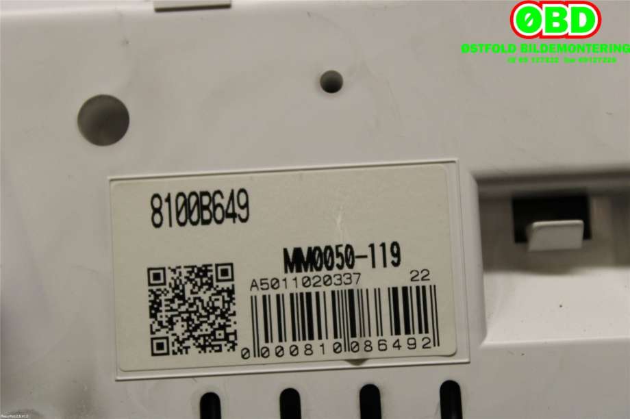 Instrumentpanel til Mitsubishi L200 2006-2015 (Type IV)  (MITSUBISHI|8100B649||MM0050119)
