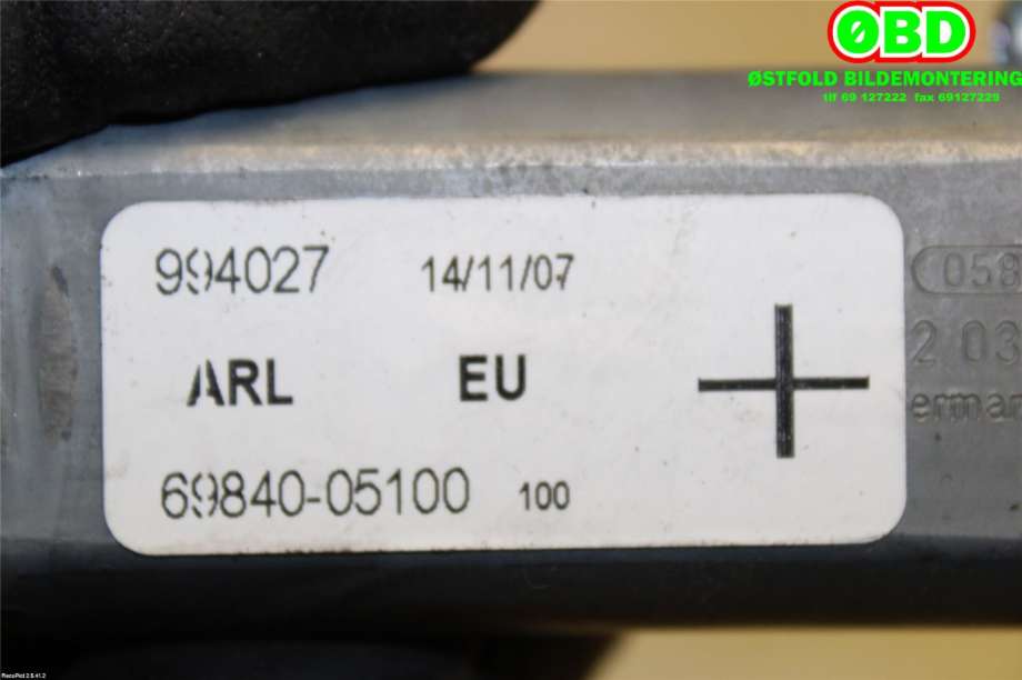 Ruteheis venstre bak til Toyota Avensis 2003-2008 (Type II)  (TOYOTA|6984005100|)