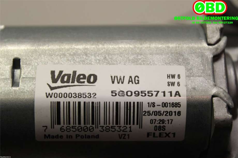 Viskermotor bakrute til VW Passat 2015-2019 (Fase 1) (B8) (B8) (VOLKSWAGEN|5G0 955 711 C||5G0955711A)