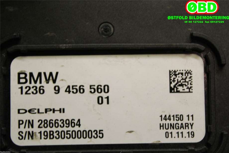 Styreenhet diverse til BMW i3 2013-2022  (BMW|12389456560|28663964|12369456560)