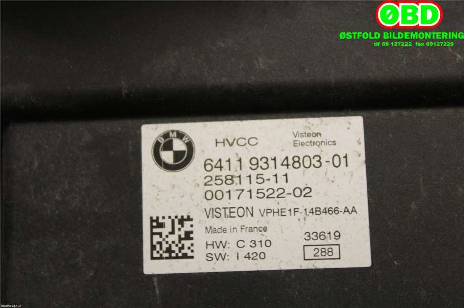 Styreenhet diverse til BMW i3 2013-2022  (BMW|64119314803|)